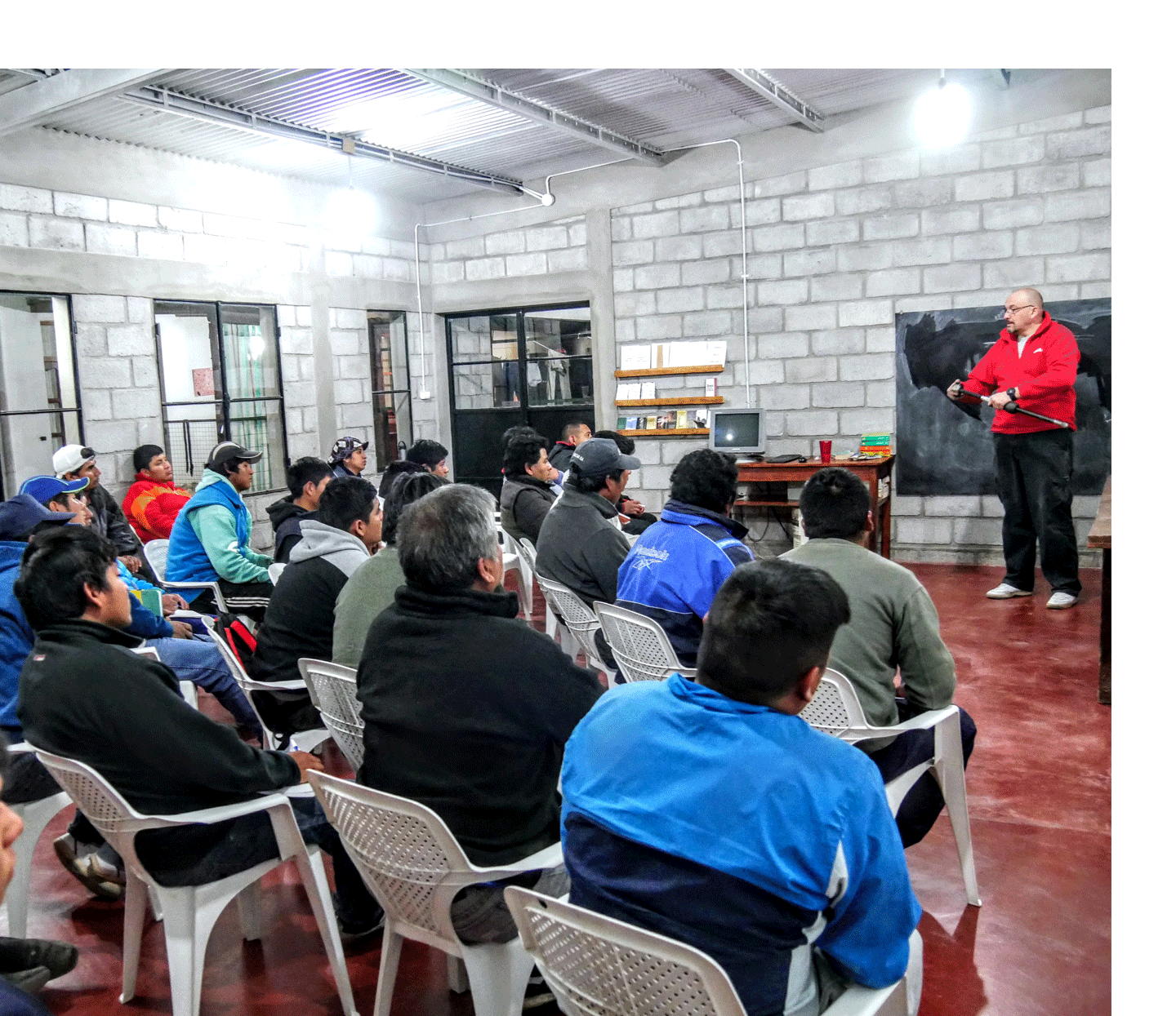 Carlos teaches mechanics trade school in Cachi